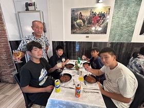 【第19次チェ市訪問甘楽町研修団】0827　夕食3