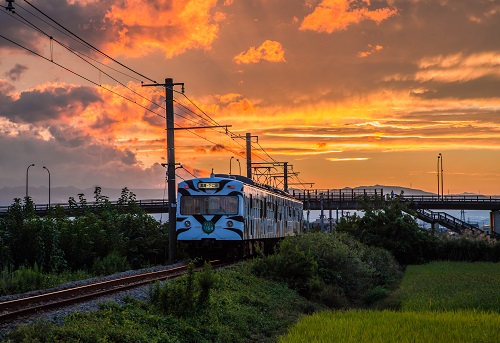 上信電鉄＿夕暮れ