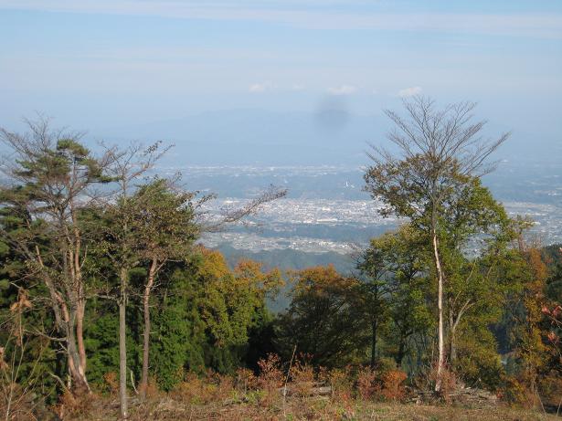 甘楽富岡の町並みを一望