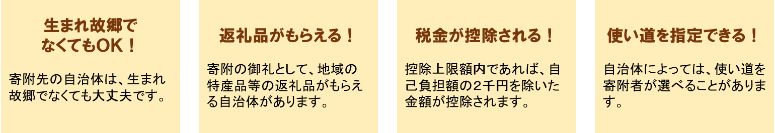 ふるさと納税のポイント