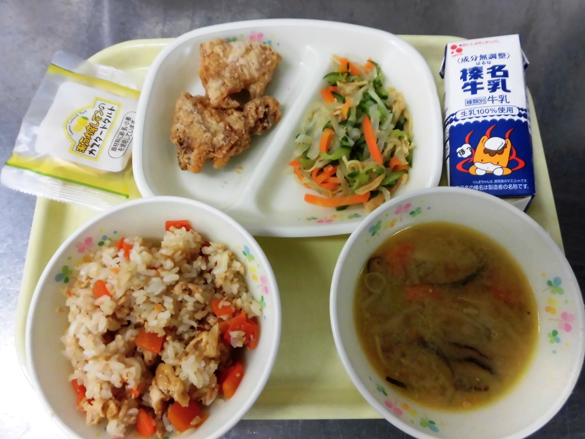 甘楽町 【甘楽町学校給食センター】甘楽町は学校給食発祥の地 10月の献立表 味の旅～チェルタルド料理～