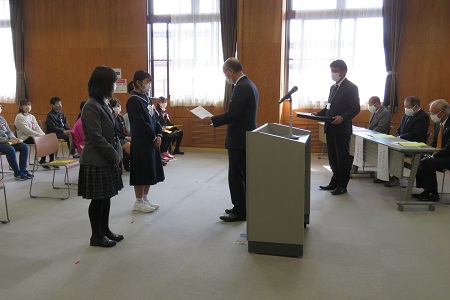 「家庭の日　標語　最優秀賞」の皆さん