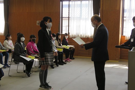 「少年の日　標語　最優秀賞」の皆さん