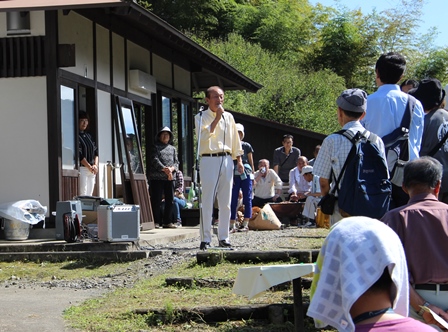 画像：10/1に就任した森平副町長からごあいさつ