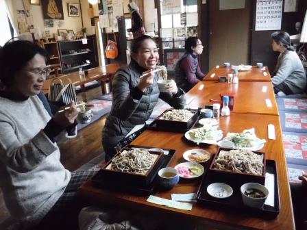 画像：自分の打った蕎麦を実食です