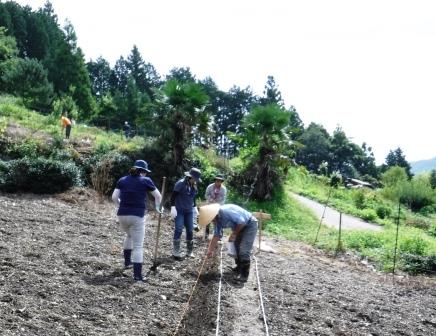 名人の指導で作業開始です