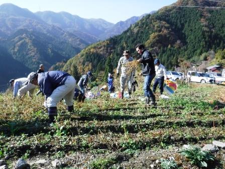 画像：子どもたちが神さまに供えました