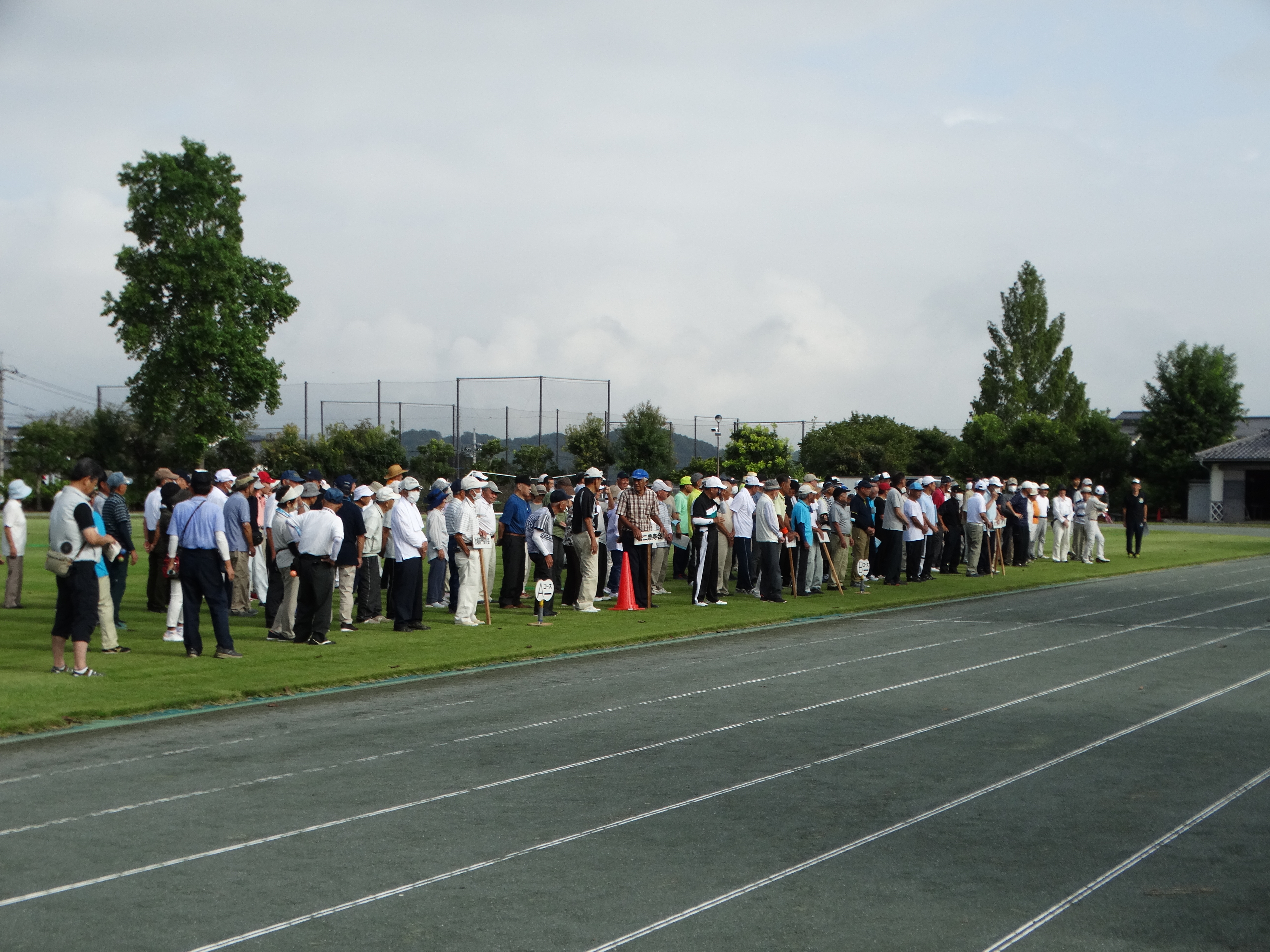 開会式に整列する選手のみなさん