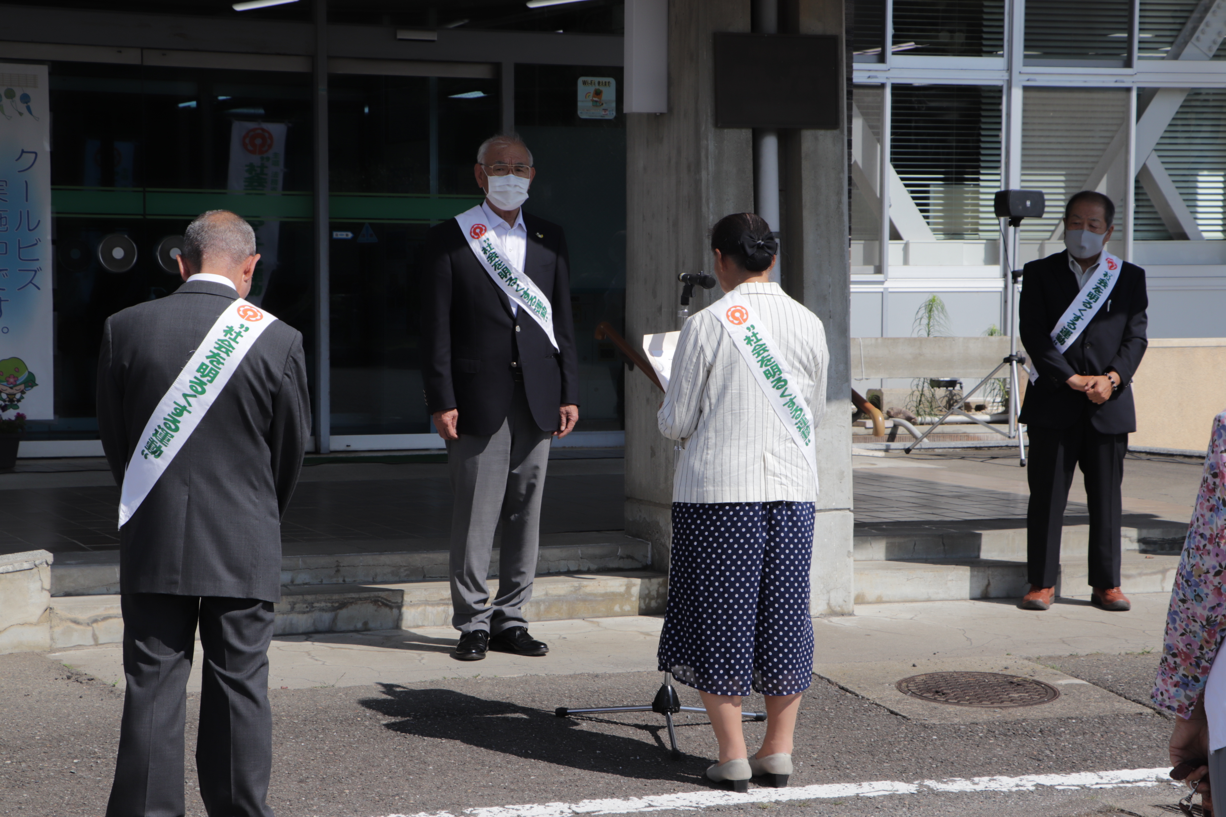 メッセージ伝達を受ける茂原町長