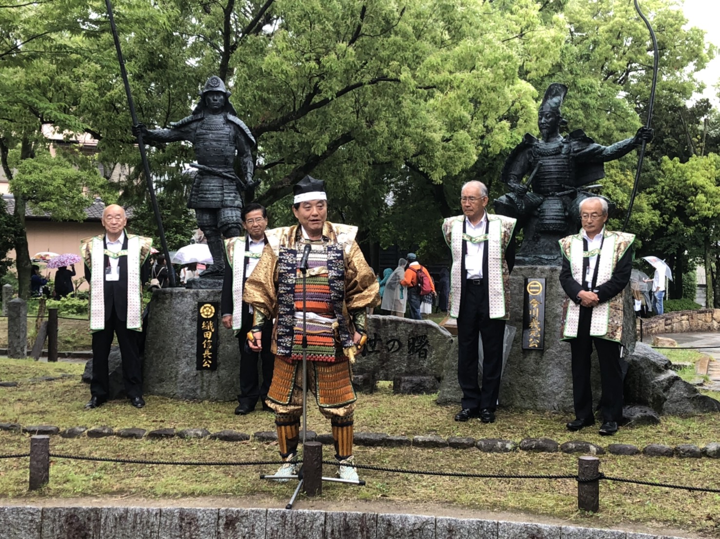 桶狭間の古戦場跡にて