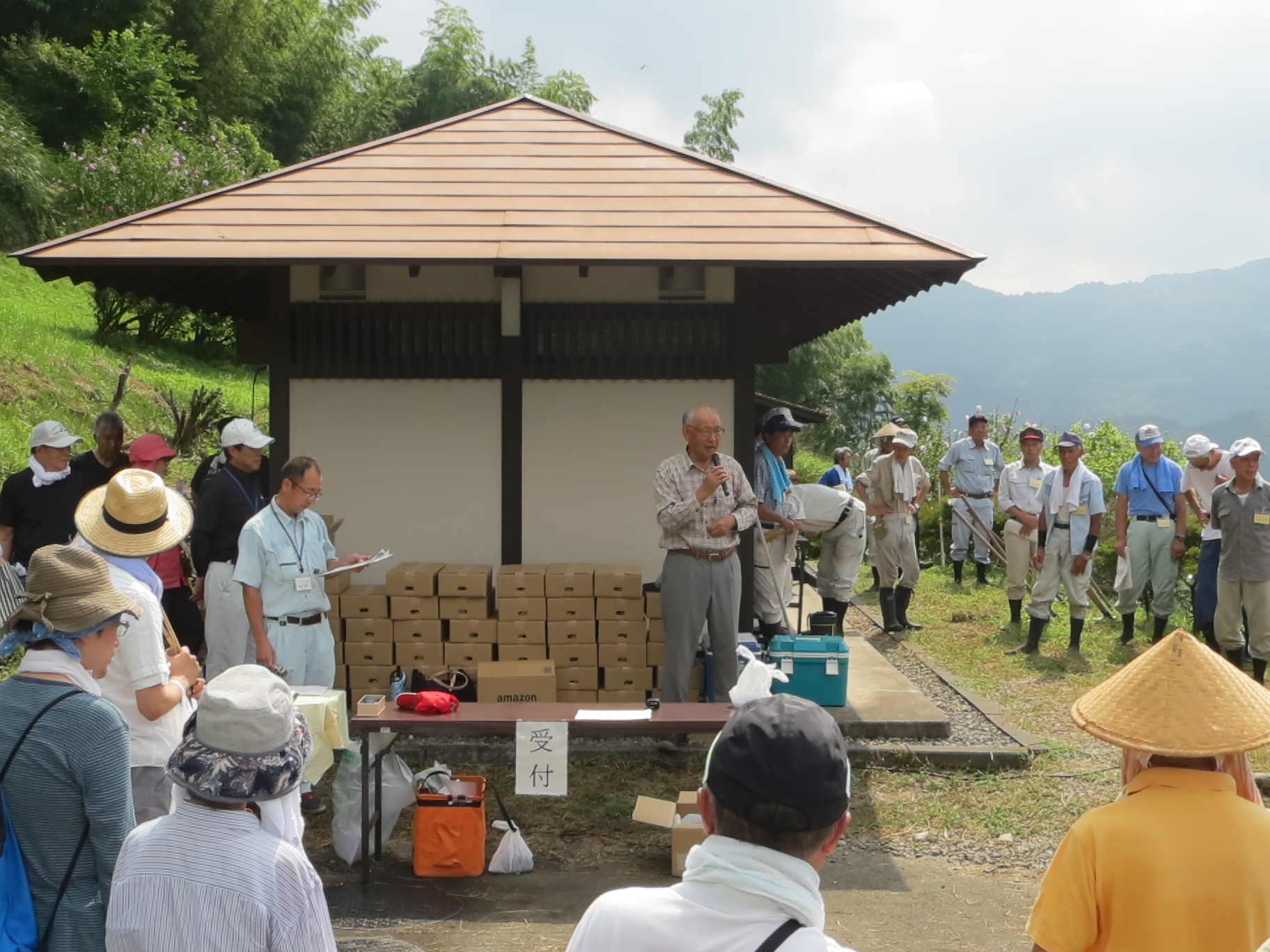 歓迎の挨拶を行う茂原町長