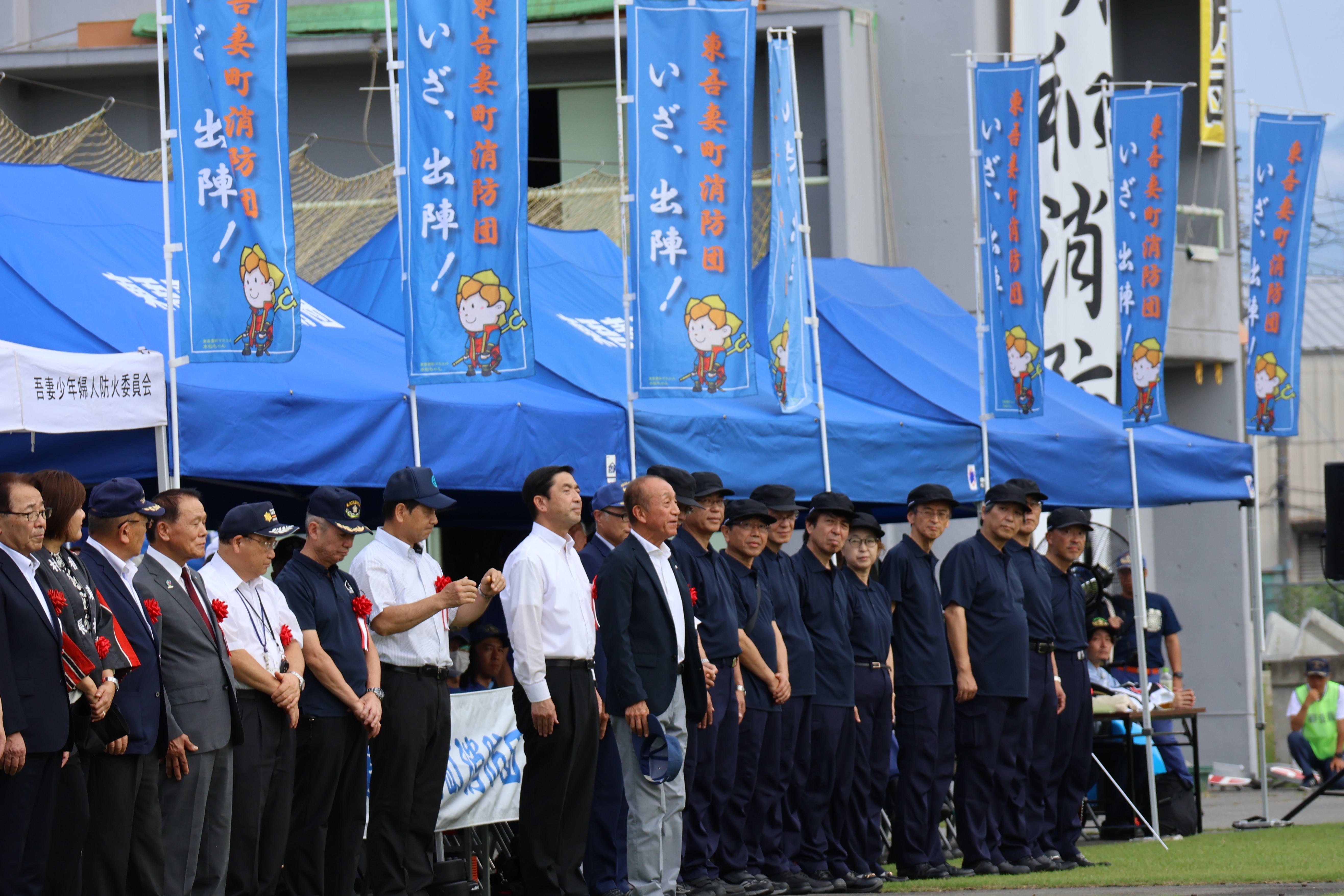 来賓として出席した森平町長（写真中央）