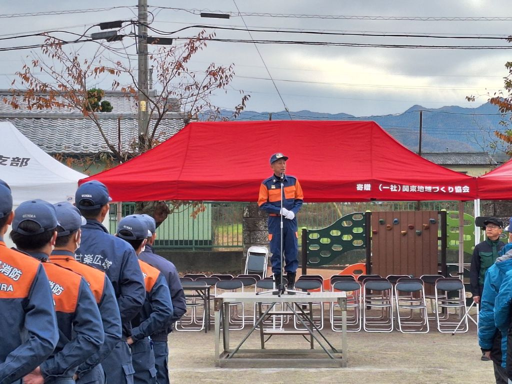 災害対策本部長の森平町長から講評