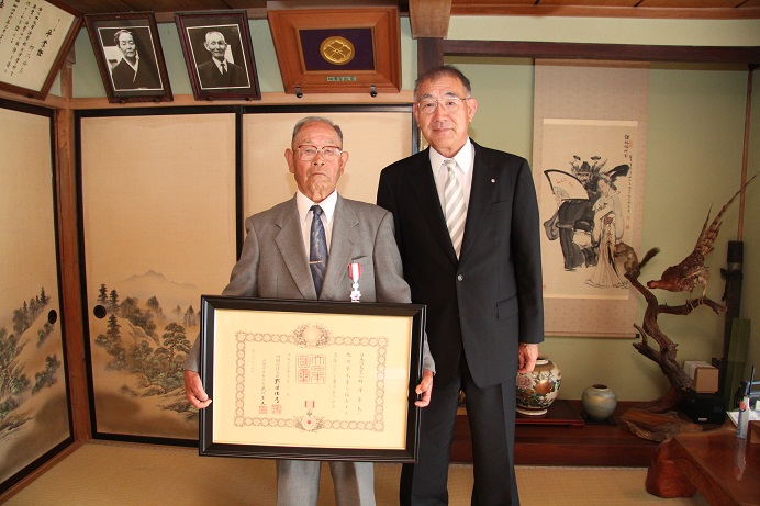 茂原町長と柳澤吉夫氏